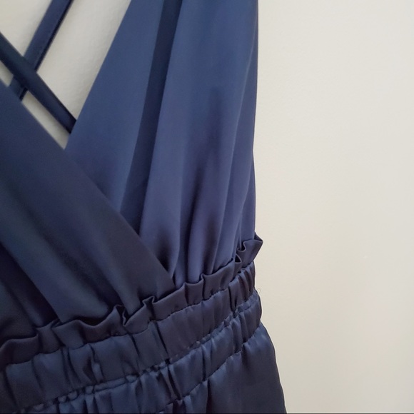 COCO & YVES Romper Shorts Cross Front Blue Size M - Picture 6 of 11